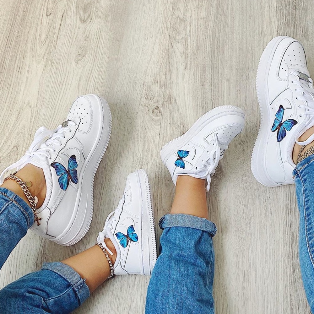 Nike custom 🦋 air force 1 sneakers - Picture 3 of 5